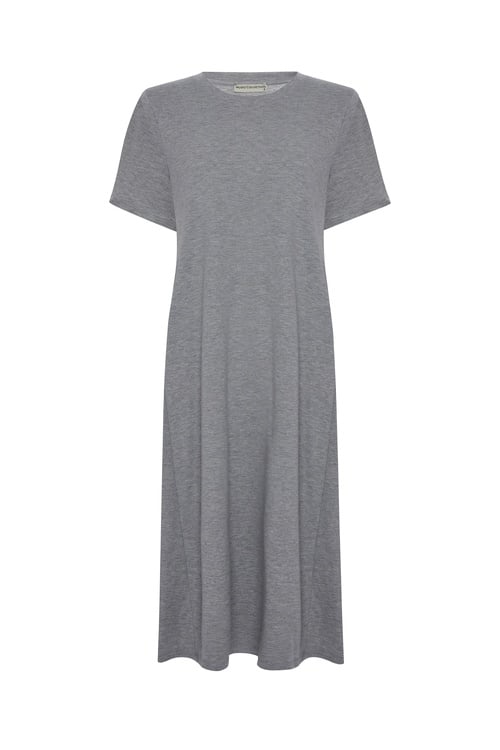  A KESİM KISA KOLLU MİDİ ELBİSE