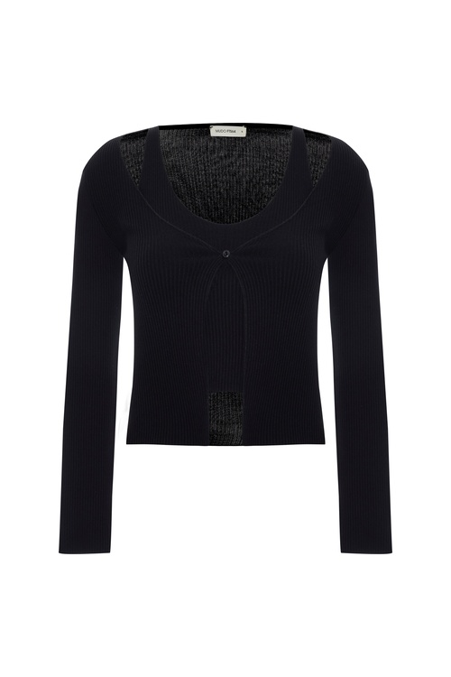  HIRKA GÖRÜNÜMLÜ V YAKA BLUZ