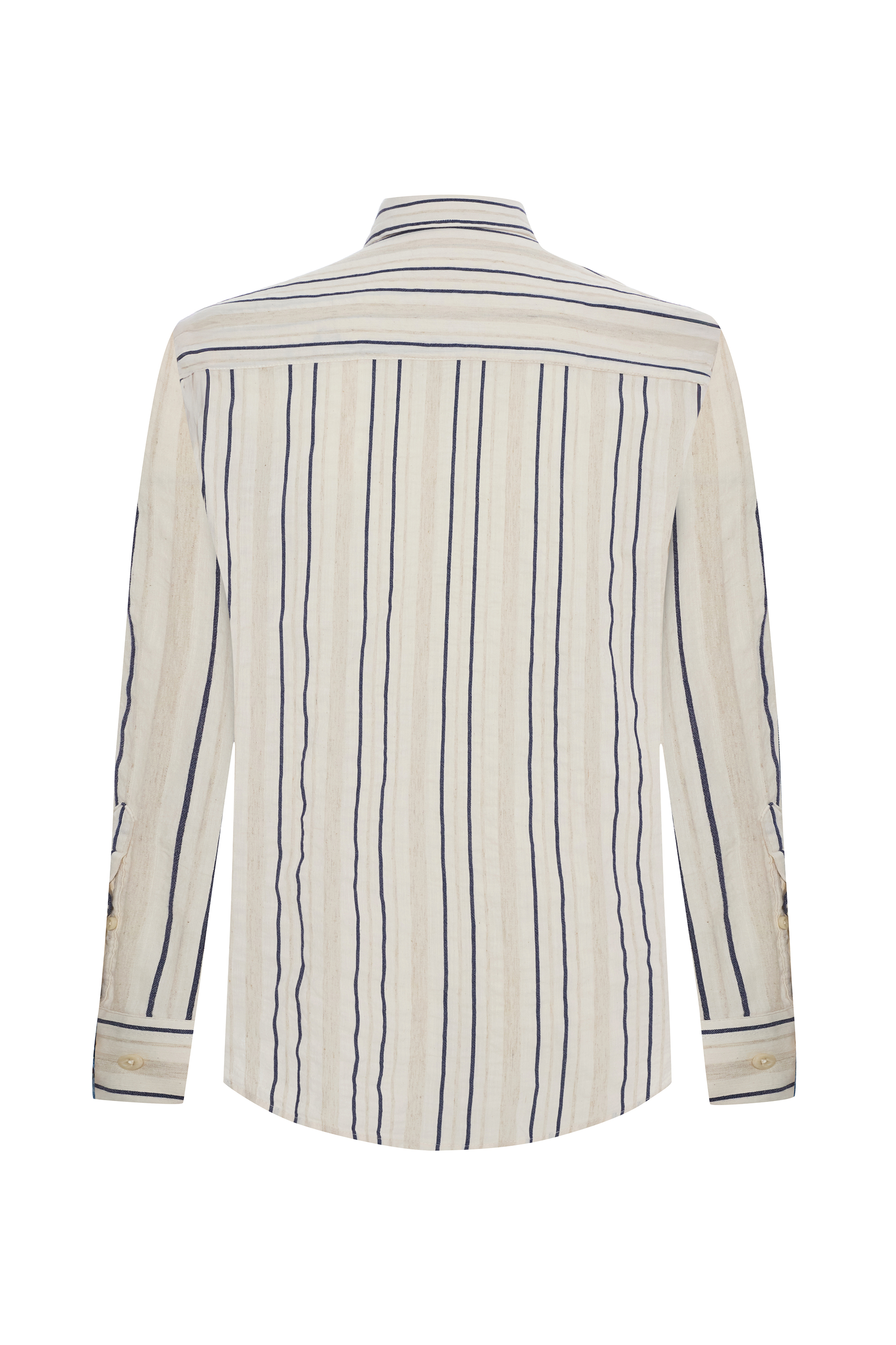 REGULAR FIT ÇİZGİLİ UZUN KOLLU GÖMLEK