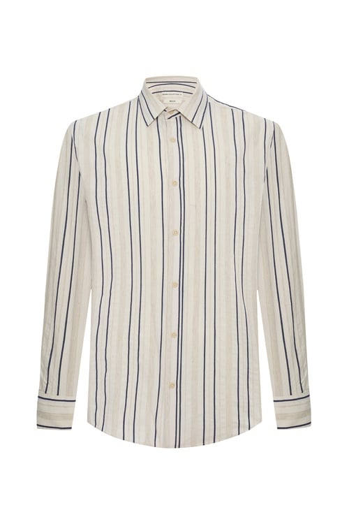  REGULAR FIT ÇİZGİLİ UZUN KOLLU GÖMLEK