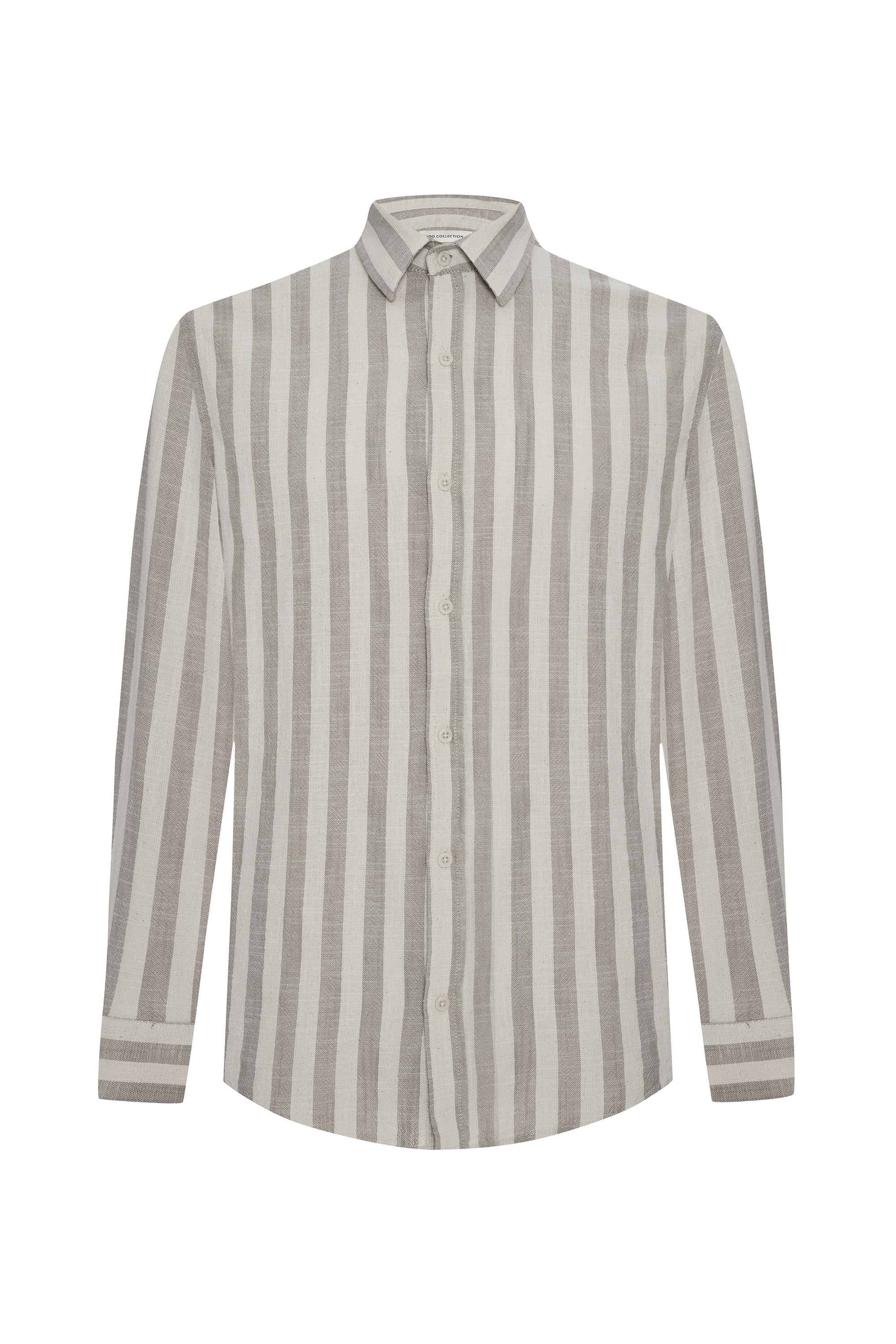 REGULAR FIT ÇİZGİLİ UZUN KOLLU GÖMLEK