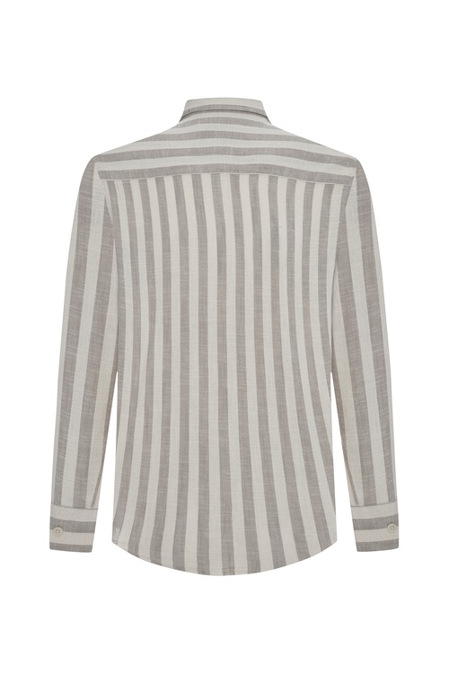  REGULAR FIT ÇİZGİLİ UZUN KOLLU GÖMLEK