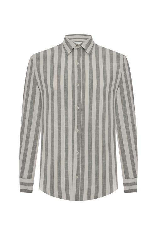  REGULAR FIT ÇİZGİLİ UZUN KOLLU GÖMLEK