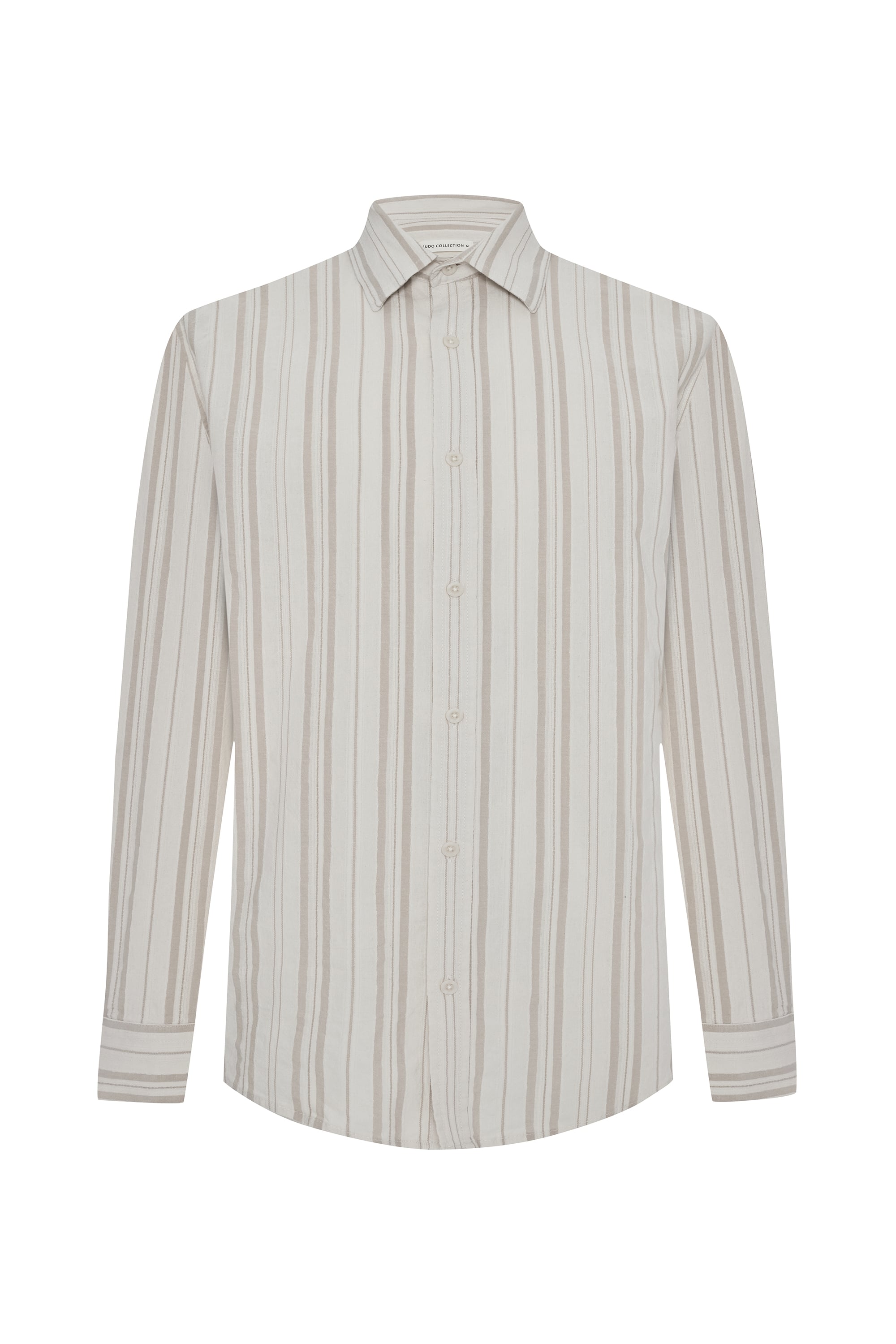 REGULAR FIT ÇİZGİLİ UZUN KOLLU GÖMLEK