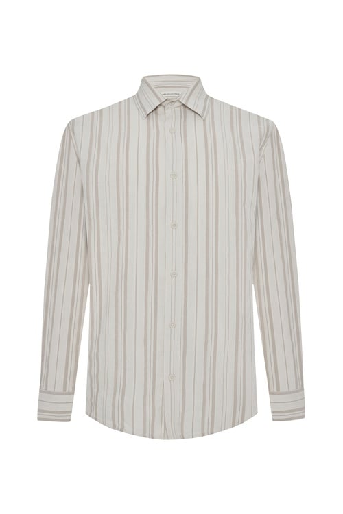  REGULAR FIT ÇİZGİLİ UZUN KOLLU GÖMLEK