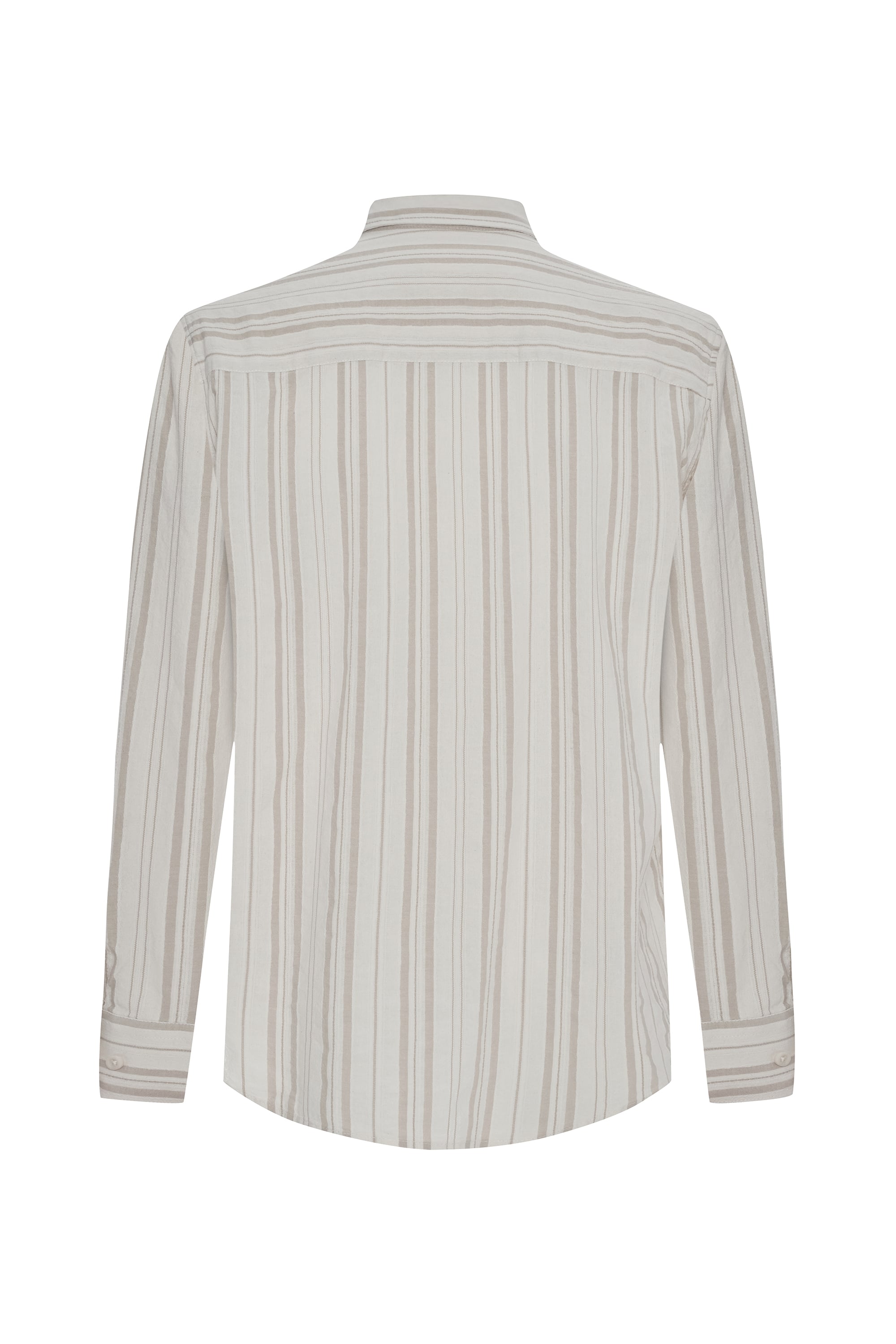 REGULAR FIT ÇİZGİLİ UZUN KOLLU GÖMLEK