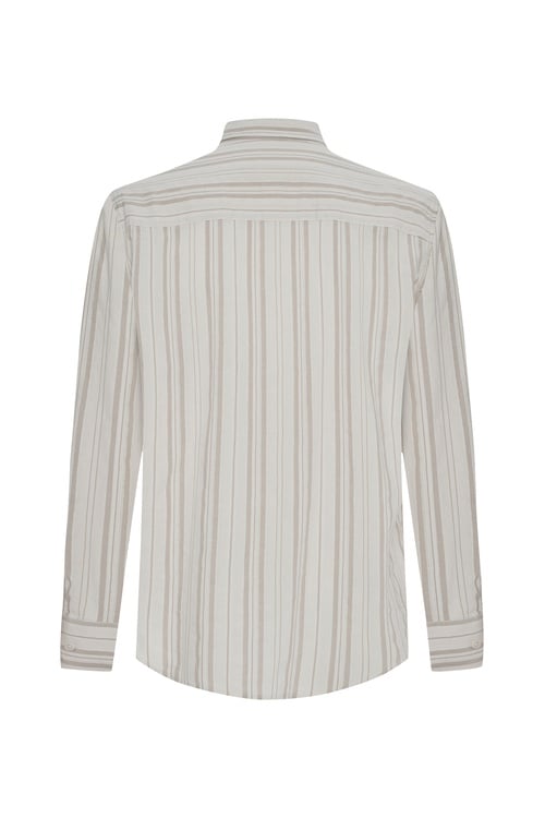  REGULAR FIT ÇİZGİLİ UZUN KOLLU GÖMLEK