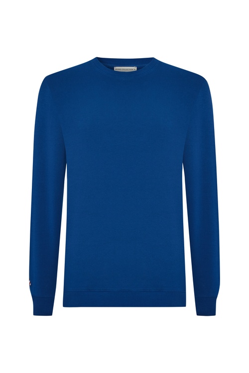  BİLEĞİ NAKIŞLI BİSİKLET YAKA SWEATSHIRT