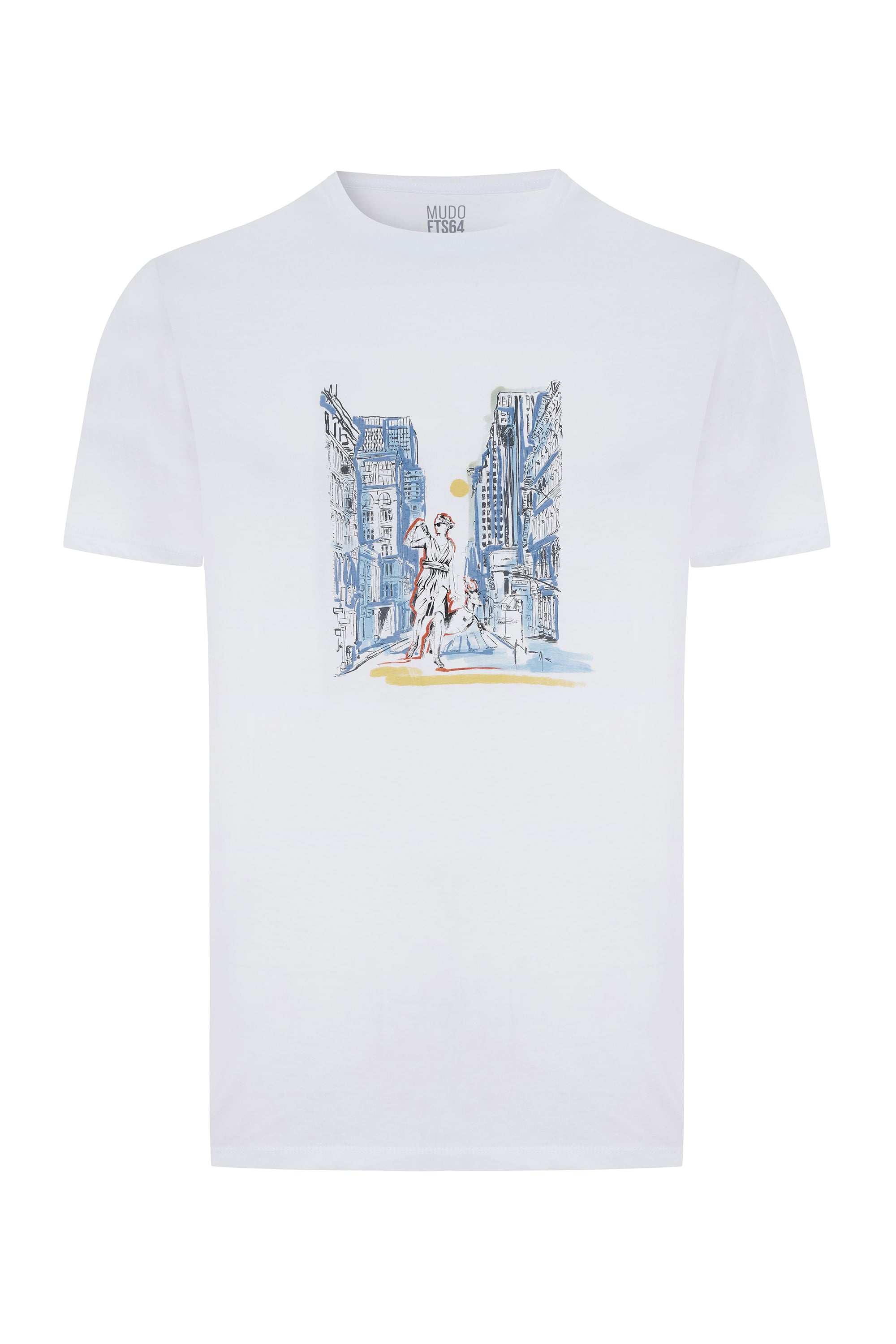 MİTOLOJİK BASKILI BİSİKLET YAKA T-SHIRT