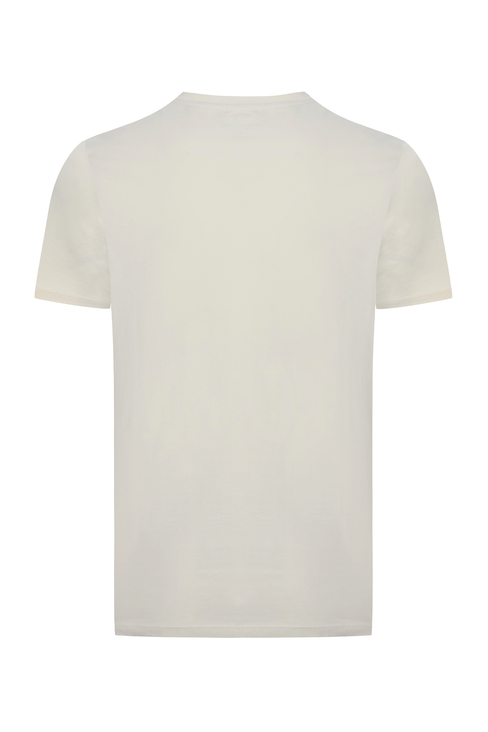 BASKILI BİSİKLET YAKA KISA KOLLU T-SHIRT