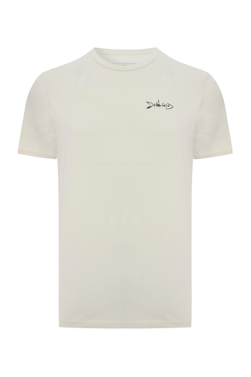  BASKILI BİSİKLET YAKA KISA KOLLU T-SHIRT