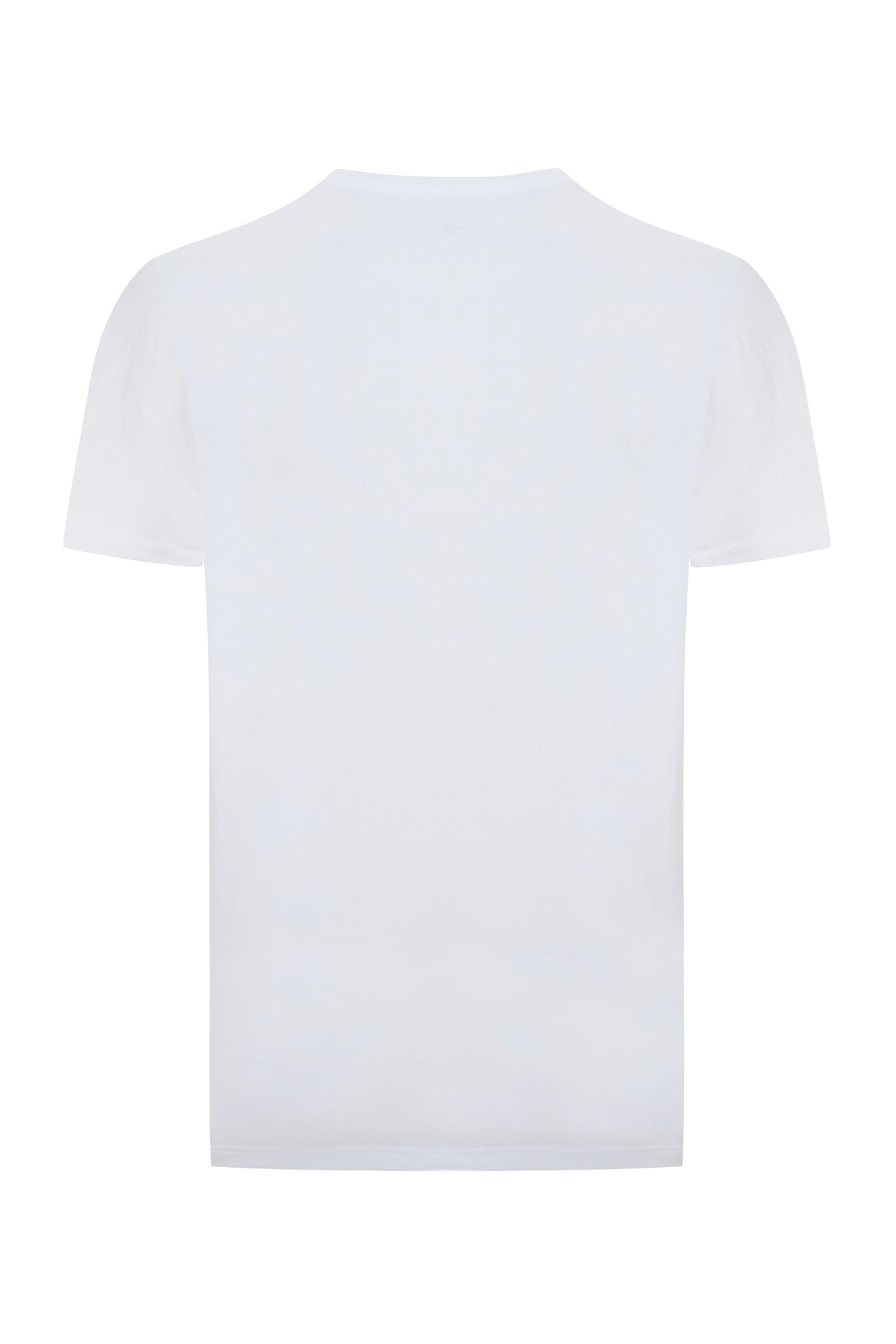 BASKILI BİSİKLET YAKA KISA KOLLU T-SHIRT