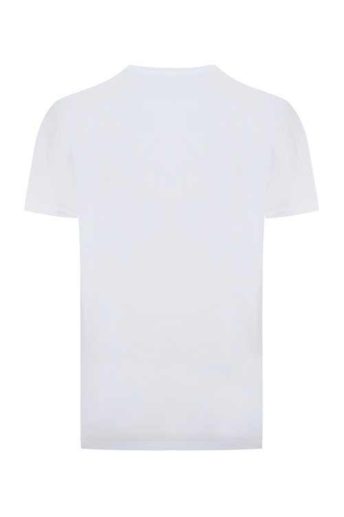  BASKILI BİSİKLET YAKA KISA KOLLU T-SHIRT