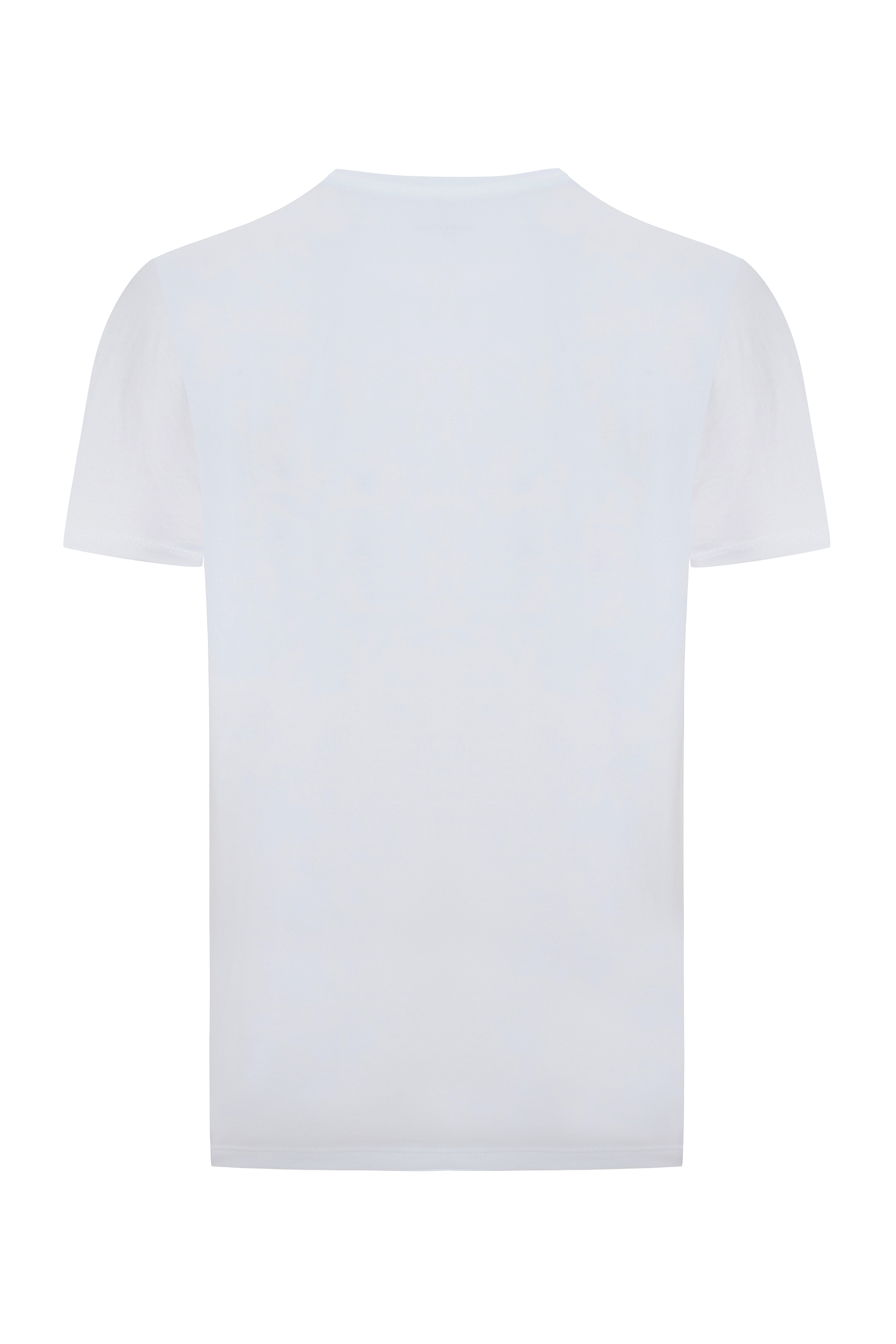 BASKILI BİSİKLET YAKA KISA KOLLU T-SHIRT