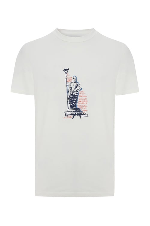  MİTOLOJİK BASKILI RELAX FIT KISA KOLLU T-SHIRT
