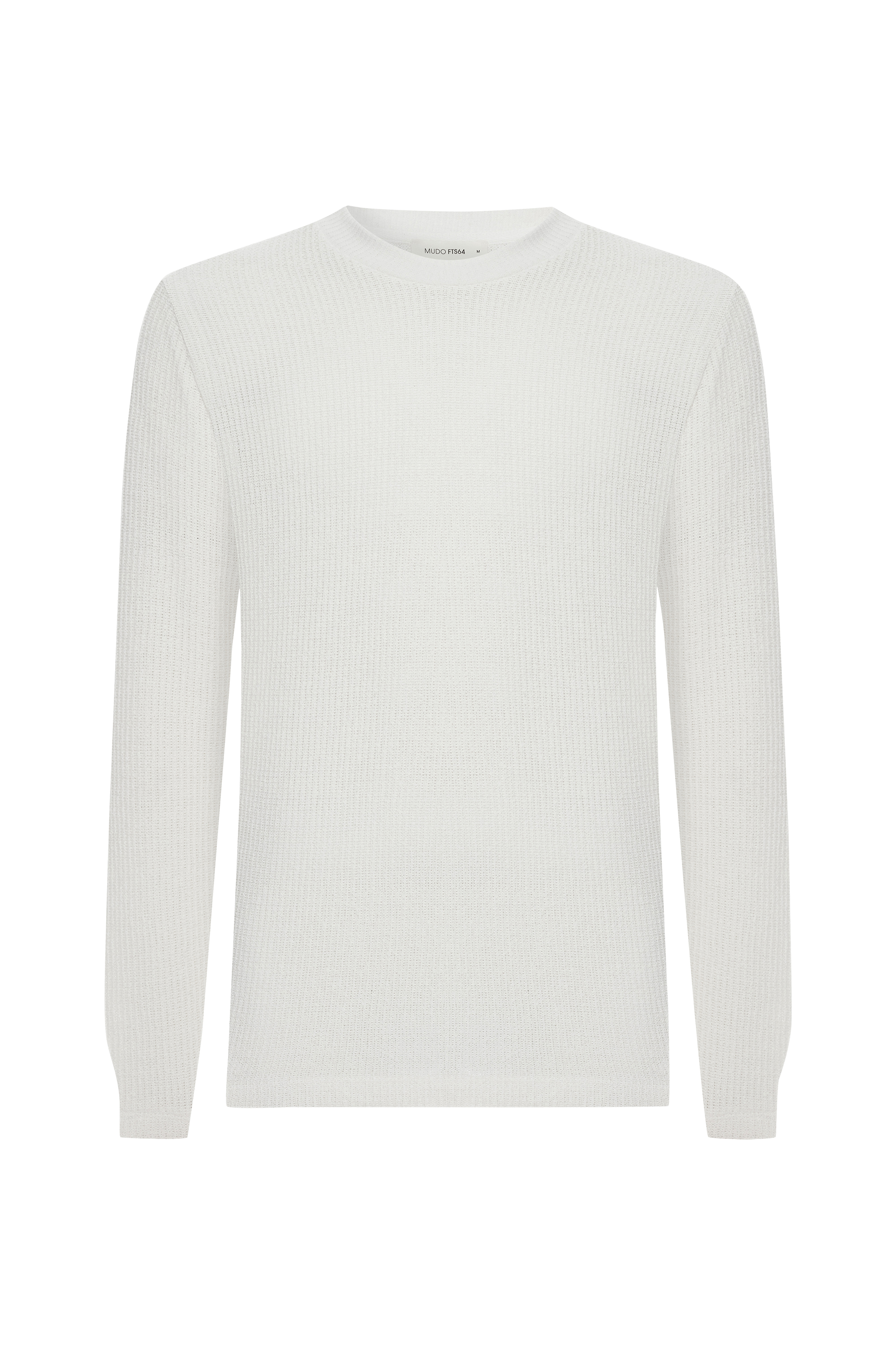 BİSİKLET YAKA FİTİLLİ SWEATSHIRT