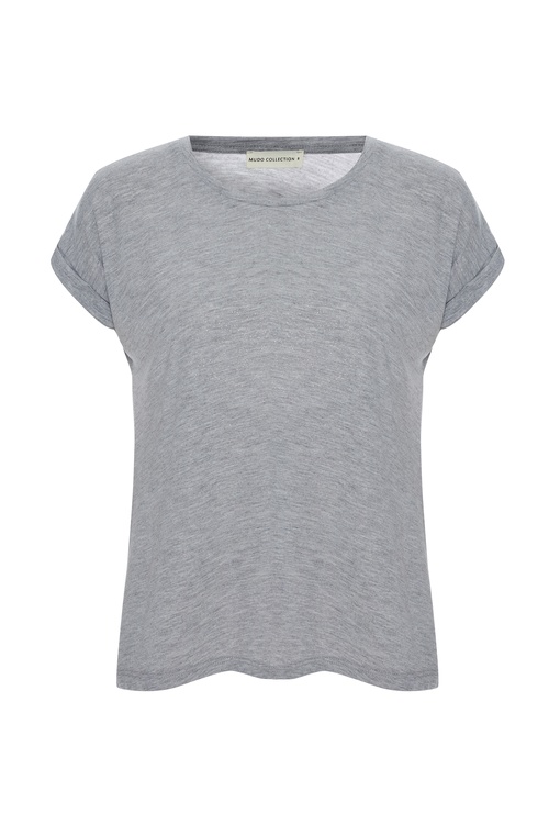  BİSİKLET YAKA DÜŞÜK KOL T-SHIRT