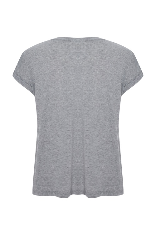  BİSİKLET YAKA DÜŞÜK KOL T-SHIRT