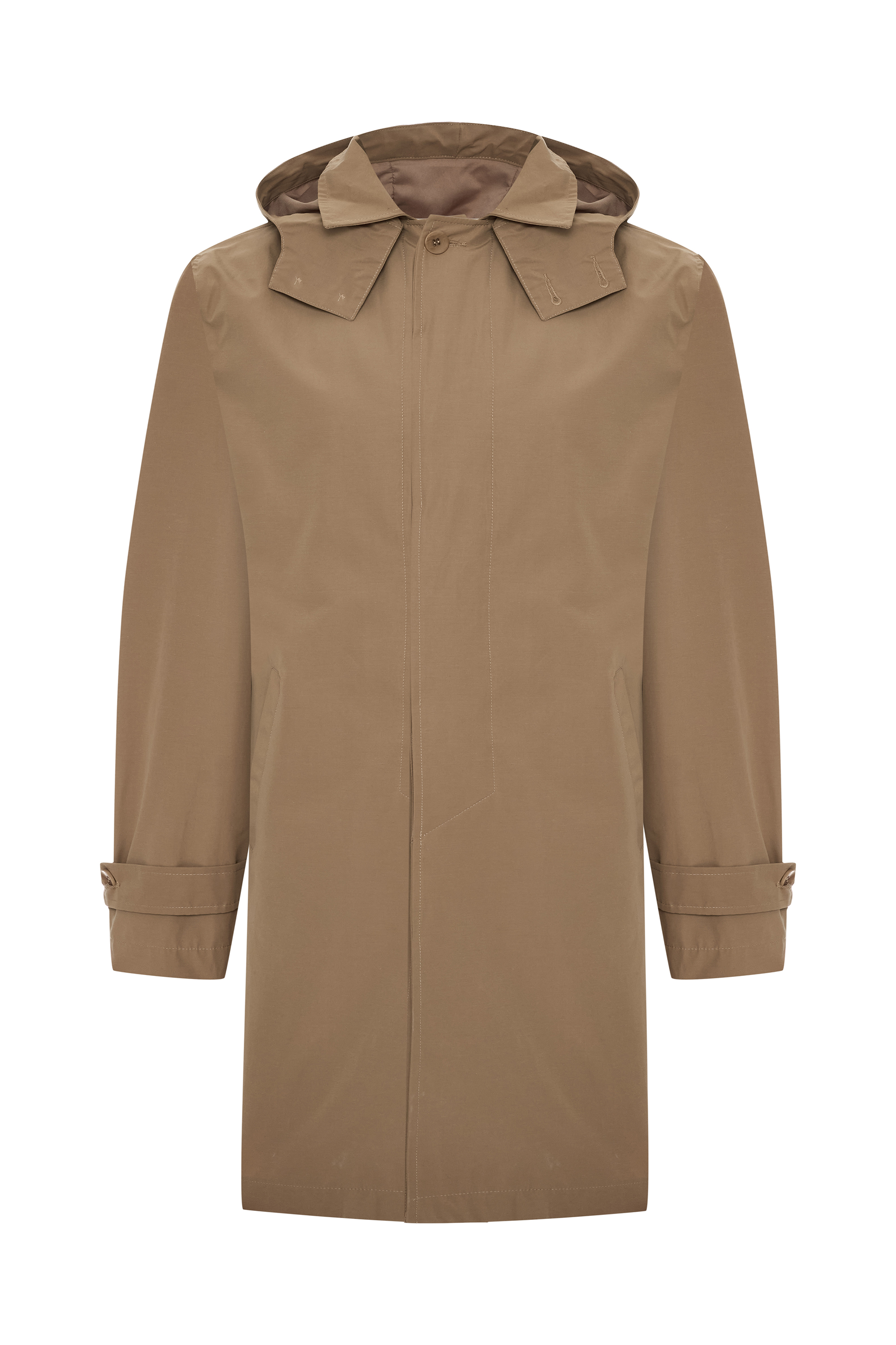 KAPÜŞONLU UZUN TRENÇKOT