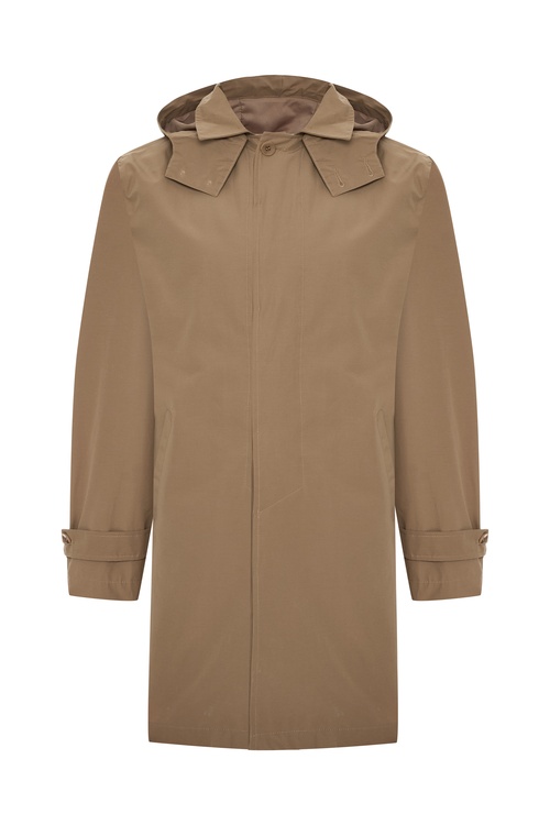  KAPÜŞONLU UZUN TRENÇKOT