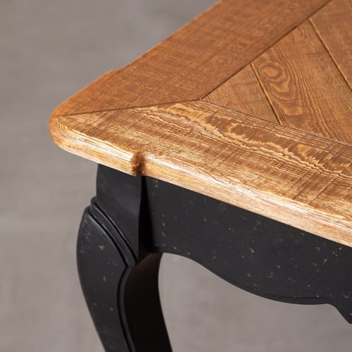  FRENCH KARE ESKİTME AHŞAP YEMEK MASASI