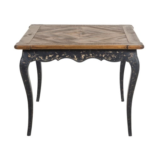  FRENCH KARE ESKİTME AHŞAP YEMEK MASASI