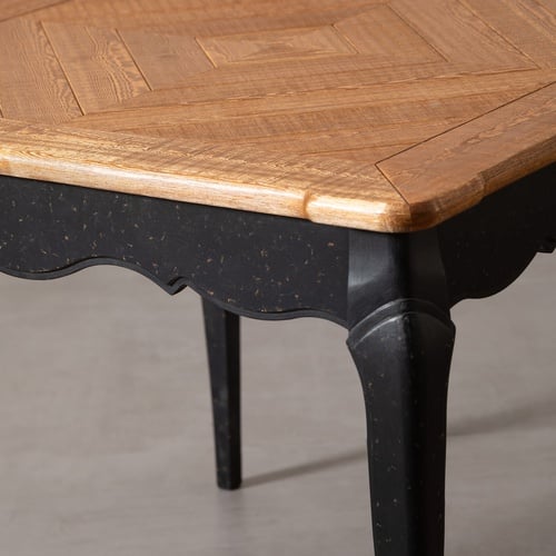 FRENCH KARE ESKİTME AHŞAP YEMEK MASASI