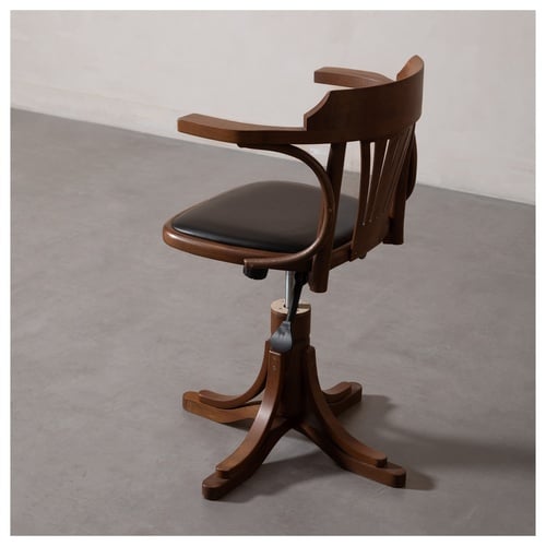  ORION MASİF AHŞAP ÇALIŞMA SANDALYESİ KIZIL