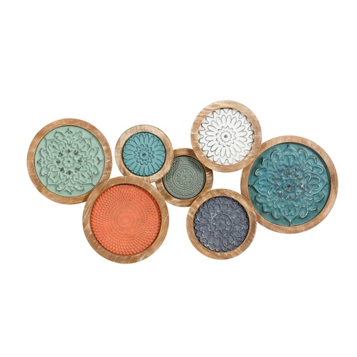  AURORA RENKLİ AHŞAP DUVAR DEKORU 127X8.5X65CM