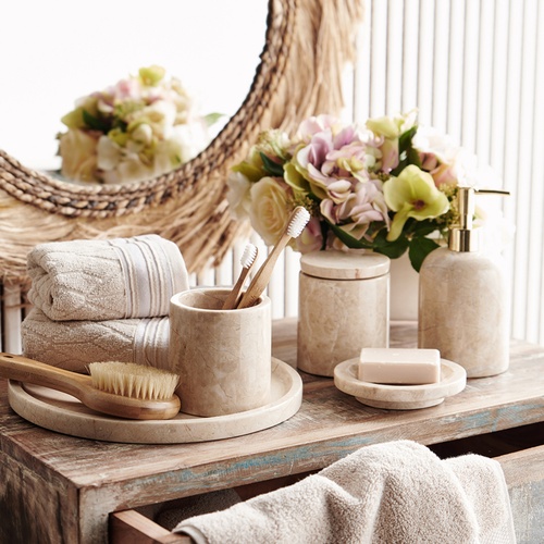  MARBLE BEJ 5'Lİ BANYO SETİ