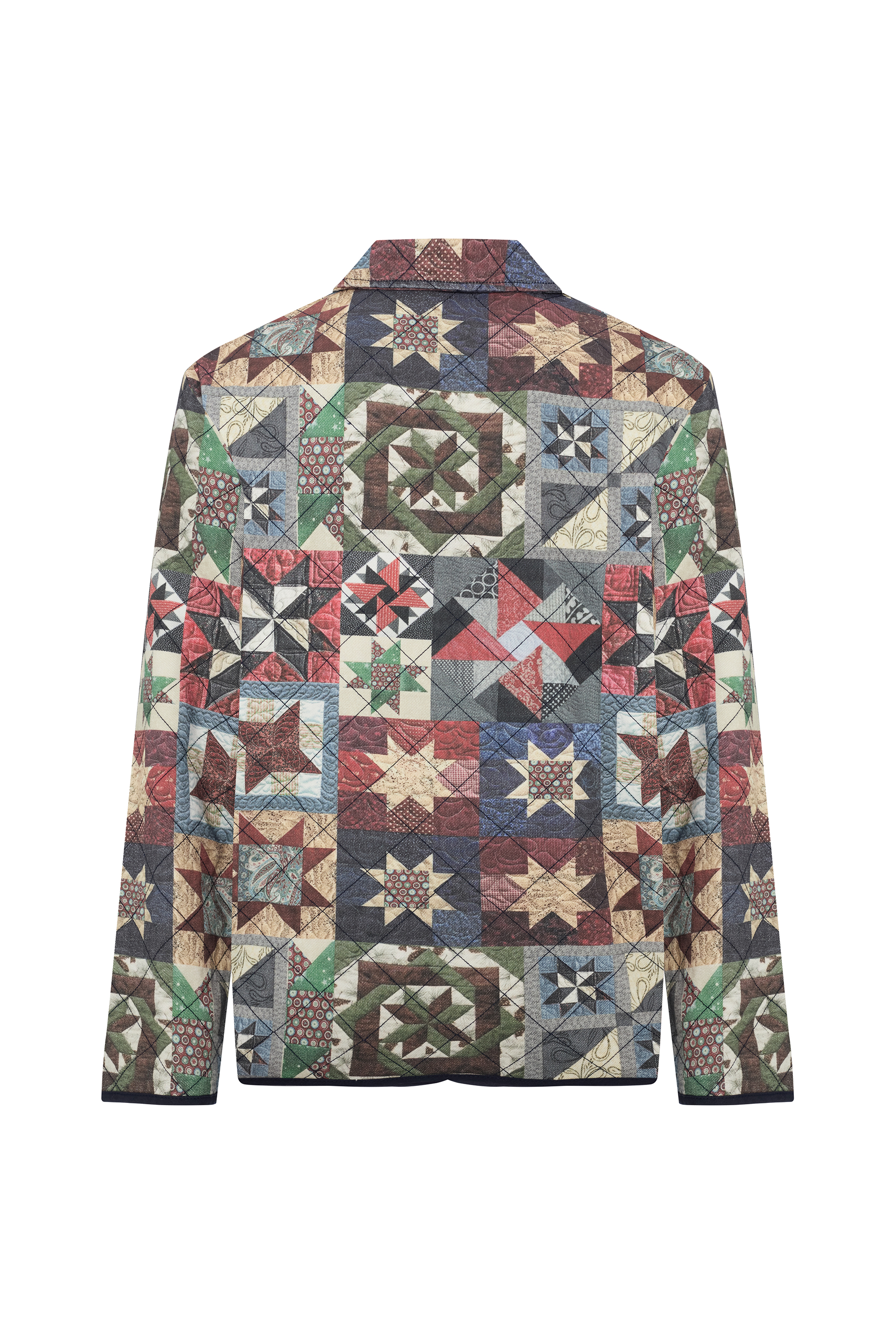 KAPİTONELİ DESENLİ CASUAL CEKET