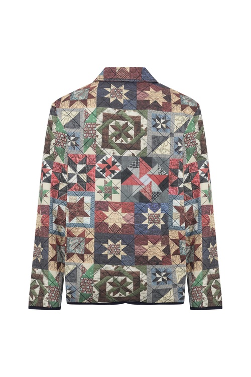  KAPİTONELİ DESENLİ CASUAL CEKET