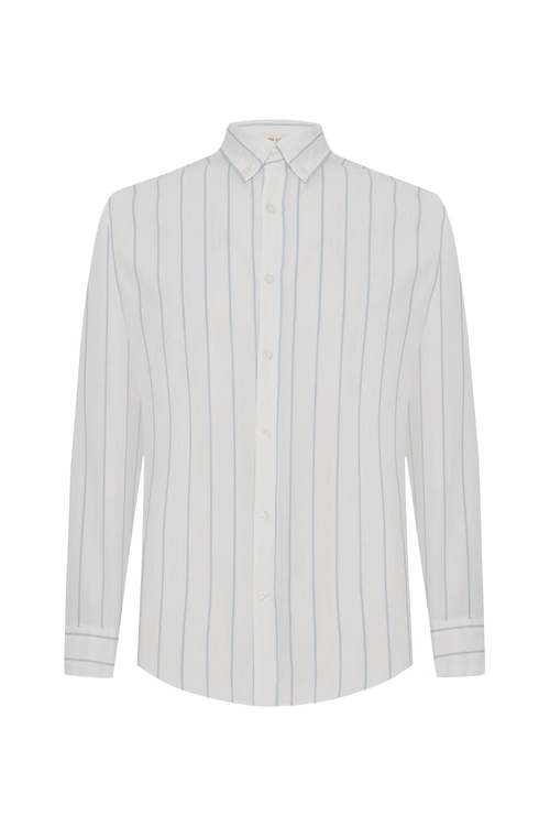  REGULAR FIT ÇİZGİLİ UZUN KOLLU GÖMLEK