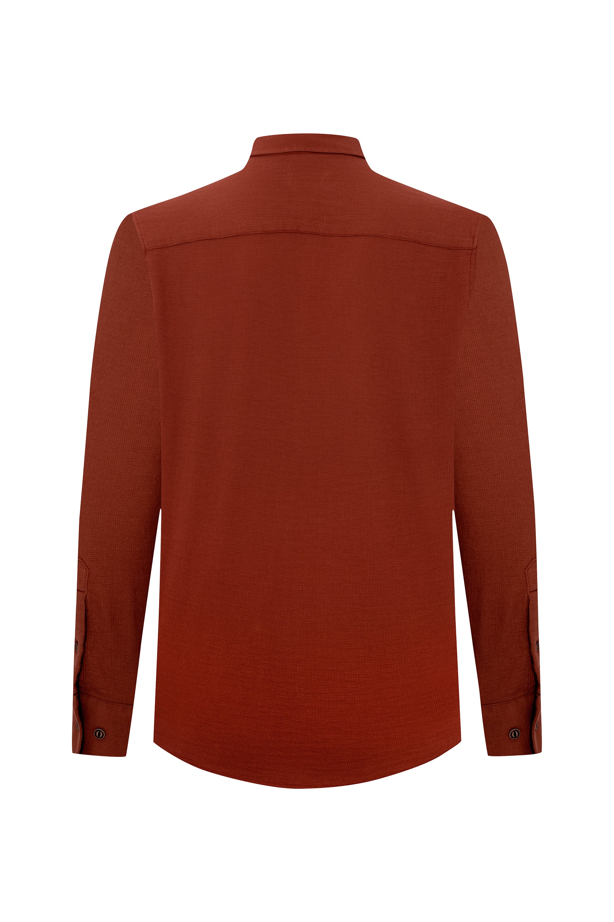 REGULAR FIT DOKULU UZUN KOLLU GÖMLEK