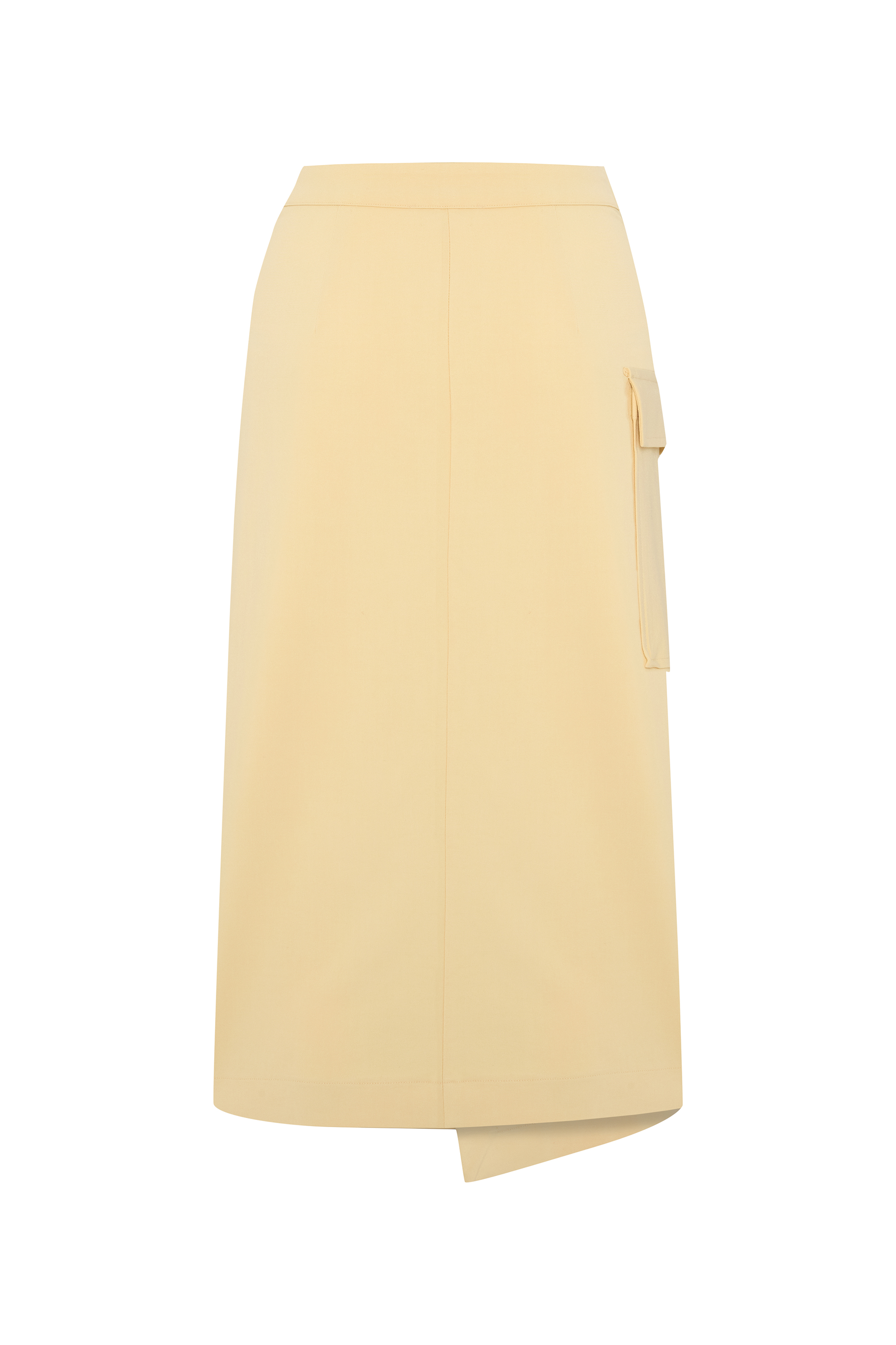 KEMERLİ KRUVAZE A FORM MİDİ ETEK