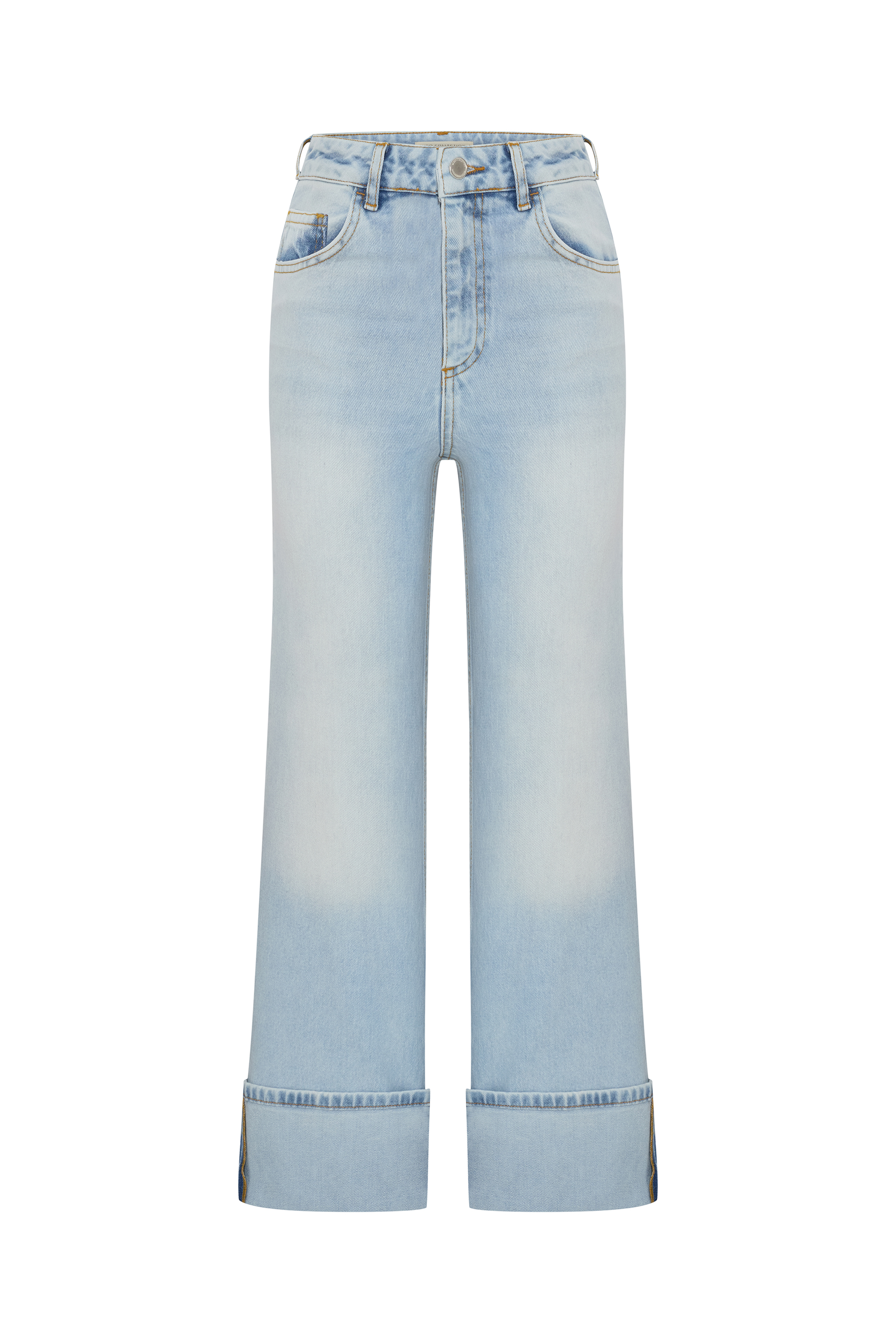 BİLEK DETAYLI WIDE LEG JEAN PANTOLON