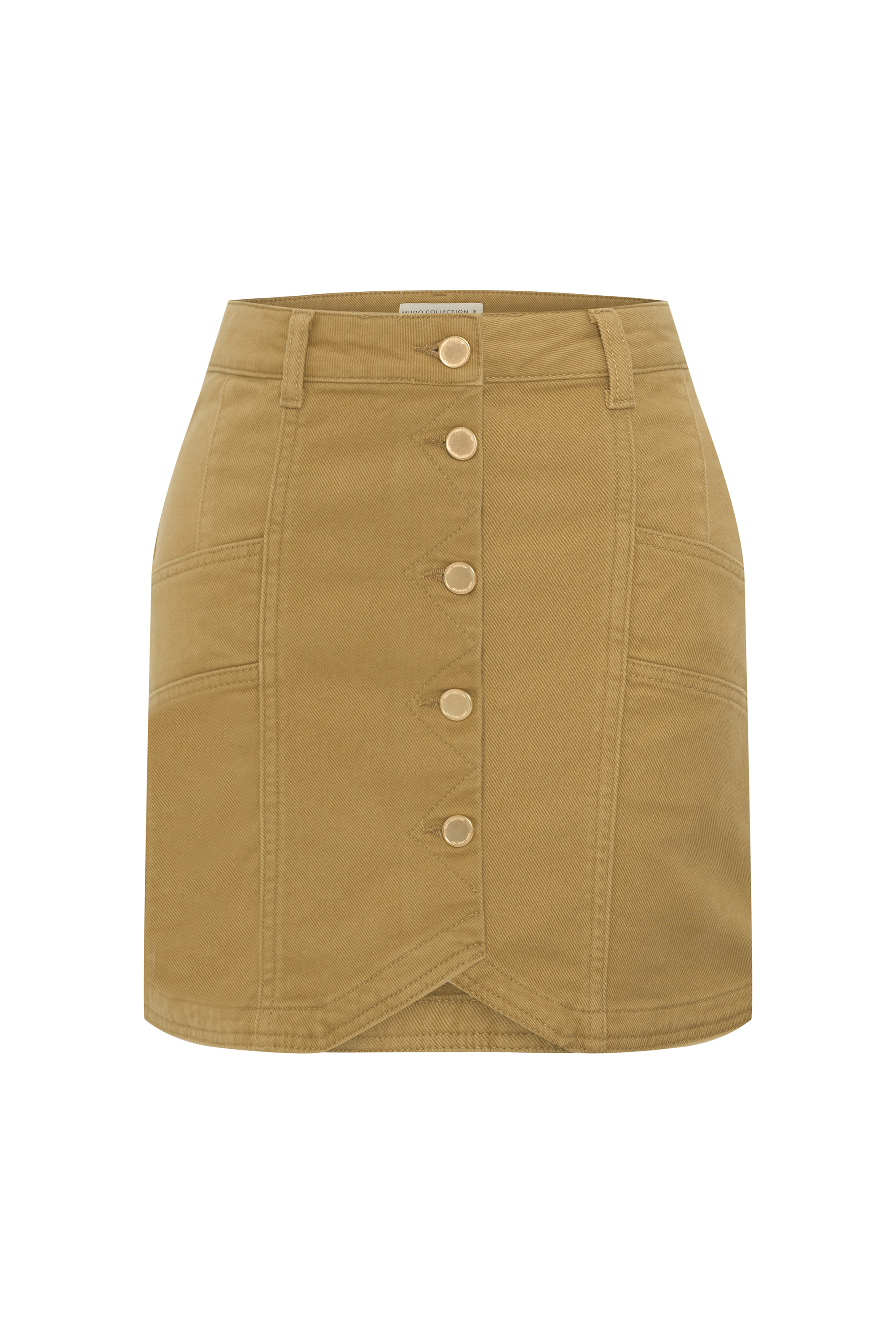 DİKİŞ DETAYLI DÜĞMELİ MİNİ ETEK