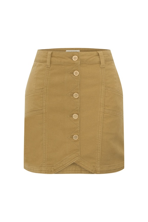  DİKİŞ DETAYLI DÜĞMELİ MİNİ ETEK