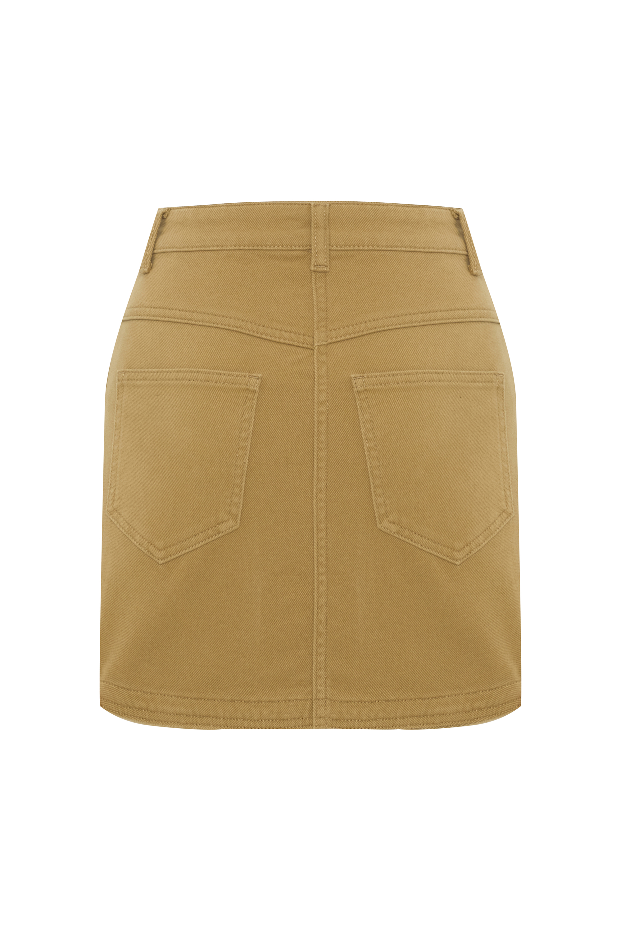 DİKİŞ DETAYLI DÜĞMELİ MİNİ ETEK