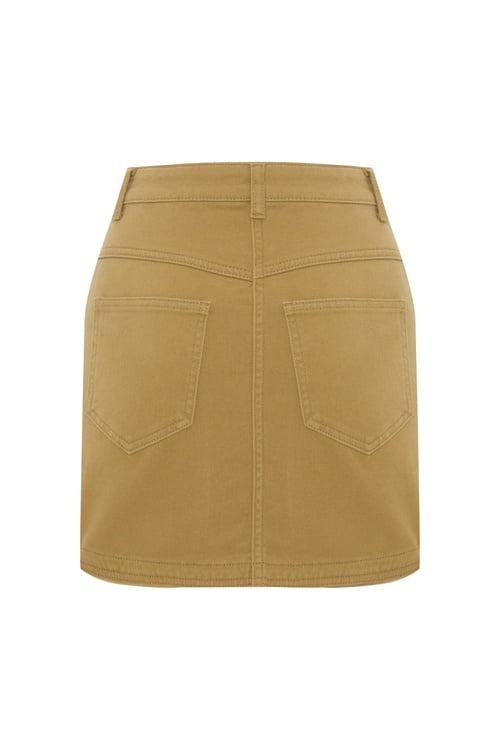  DİKİŞ DETAYLI DÜĞMELİ MİNİ ETEK