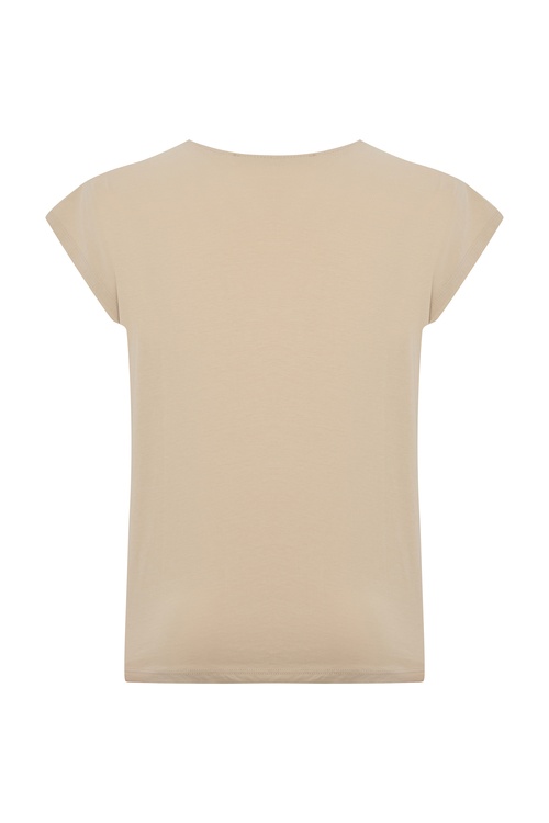  V YAKA LOOSE FIT KISA KOLLU T-SHIRT