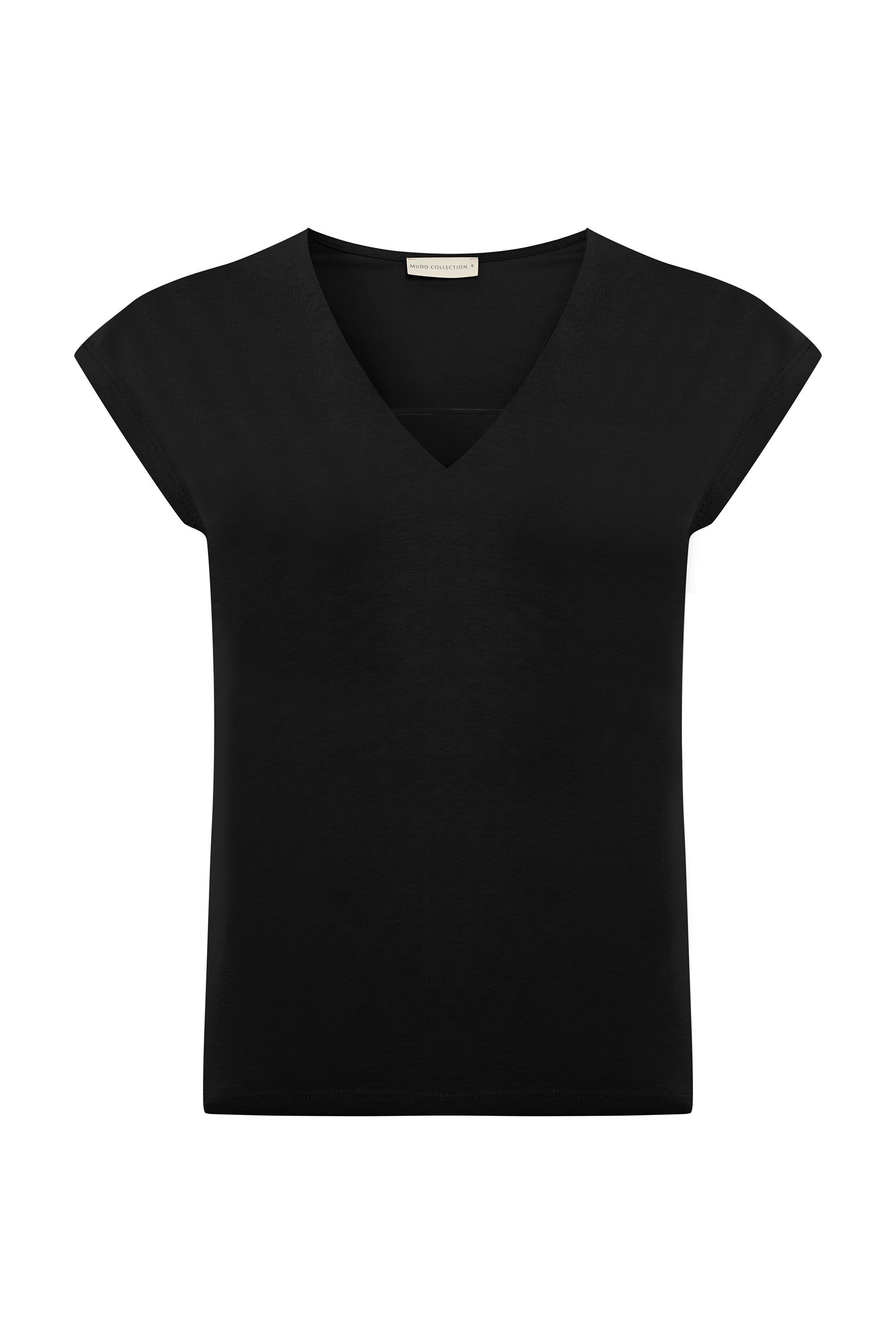 V YAKA LOOSE FIT KISA KOLLU T-SHIRT