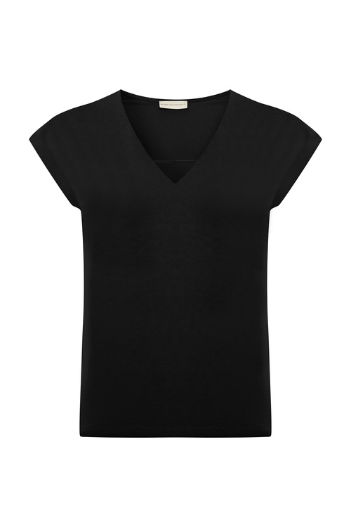  V YAKA LOOSE FIT KISA KOLLU T-SHIRT