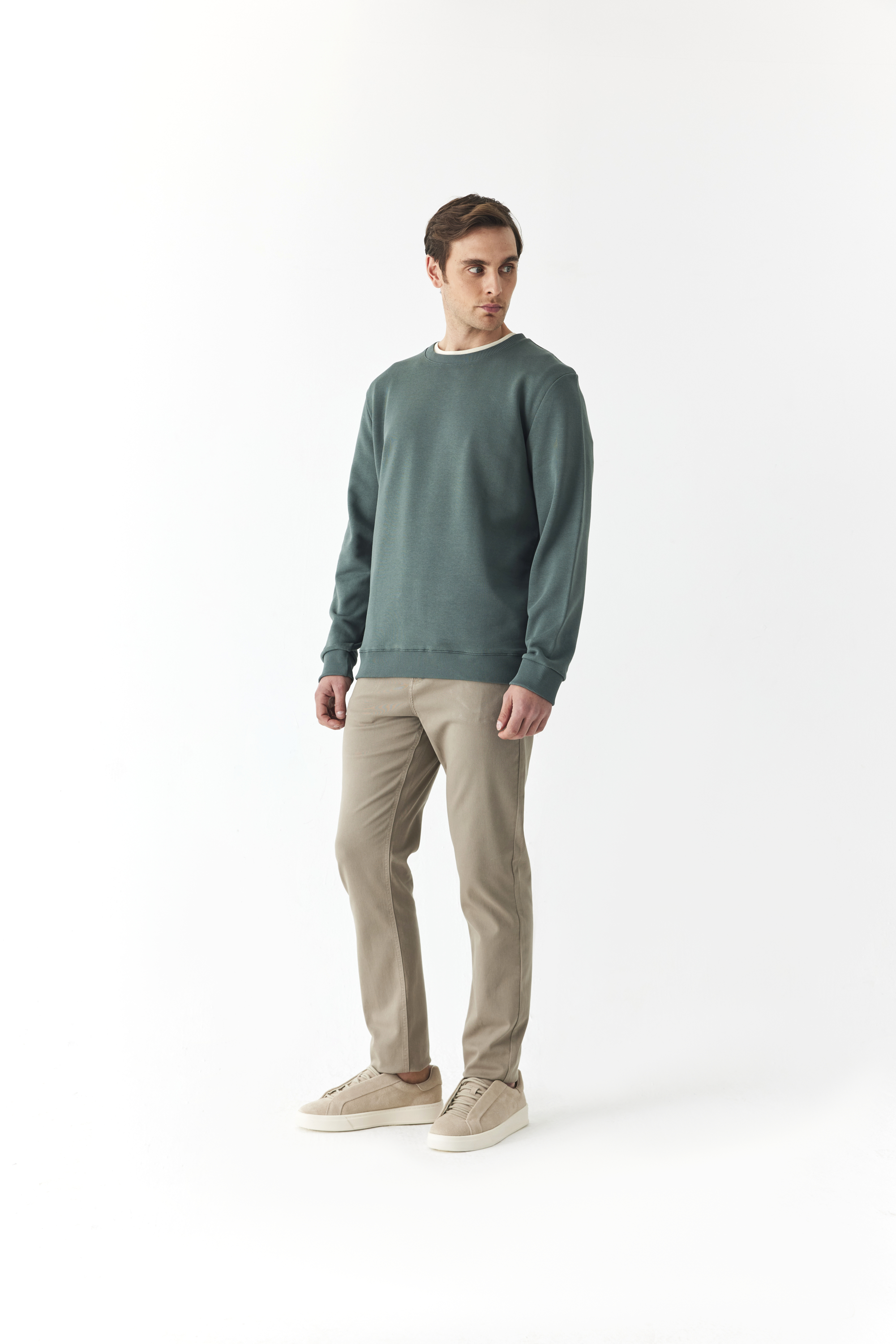 BİSİKLET YAKA SWEATSHIRT