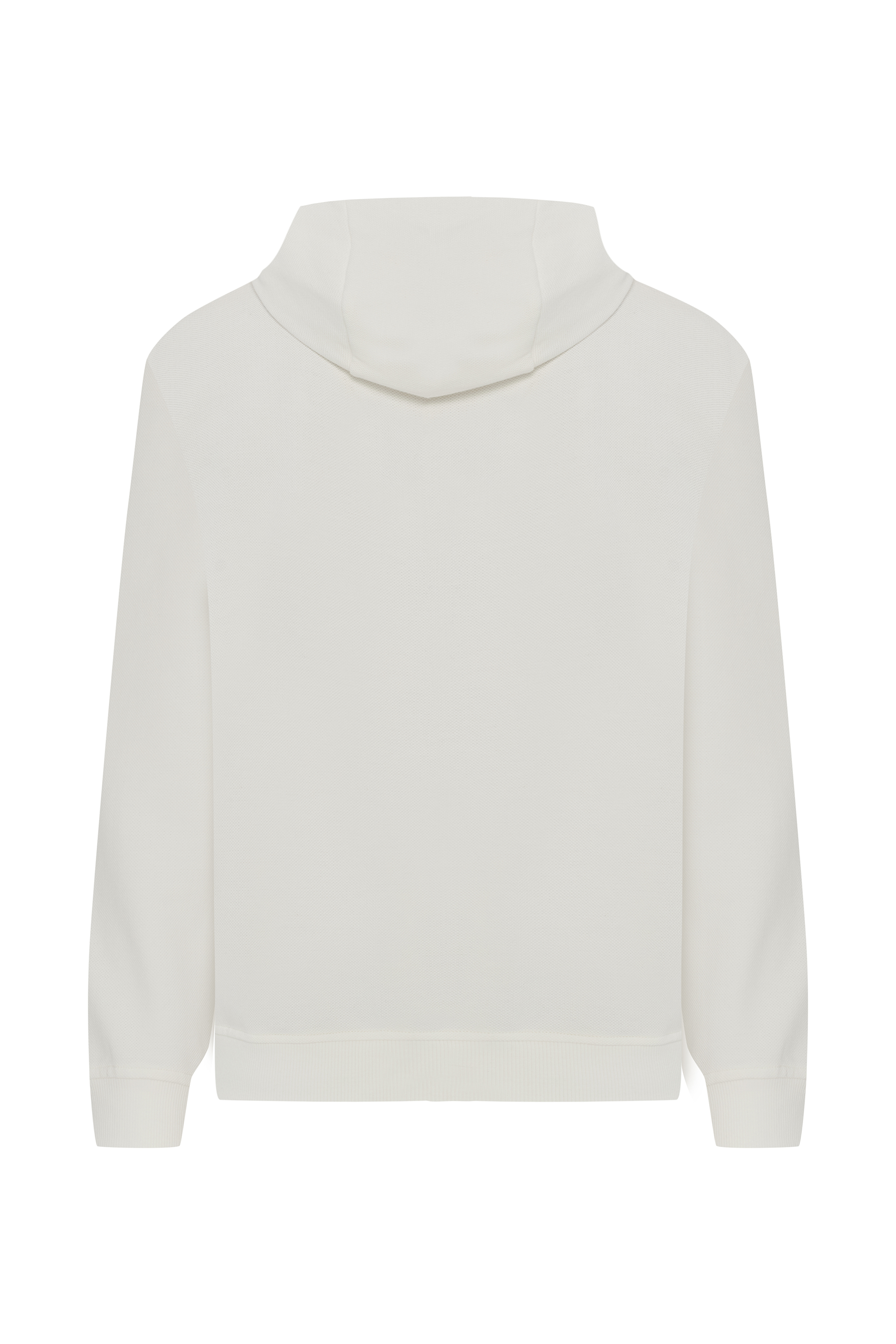 NAKIŞLI KAPÜŞONLU FERMUARLI SWEATSHIRT