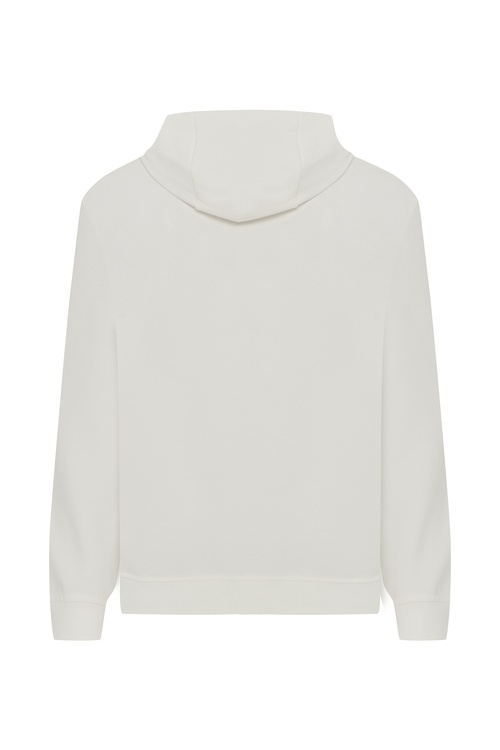  NAKIŞLI KAPÜŞONLU FERMUARLI SWEATSHIRT