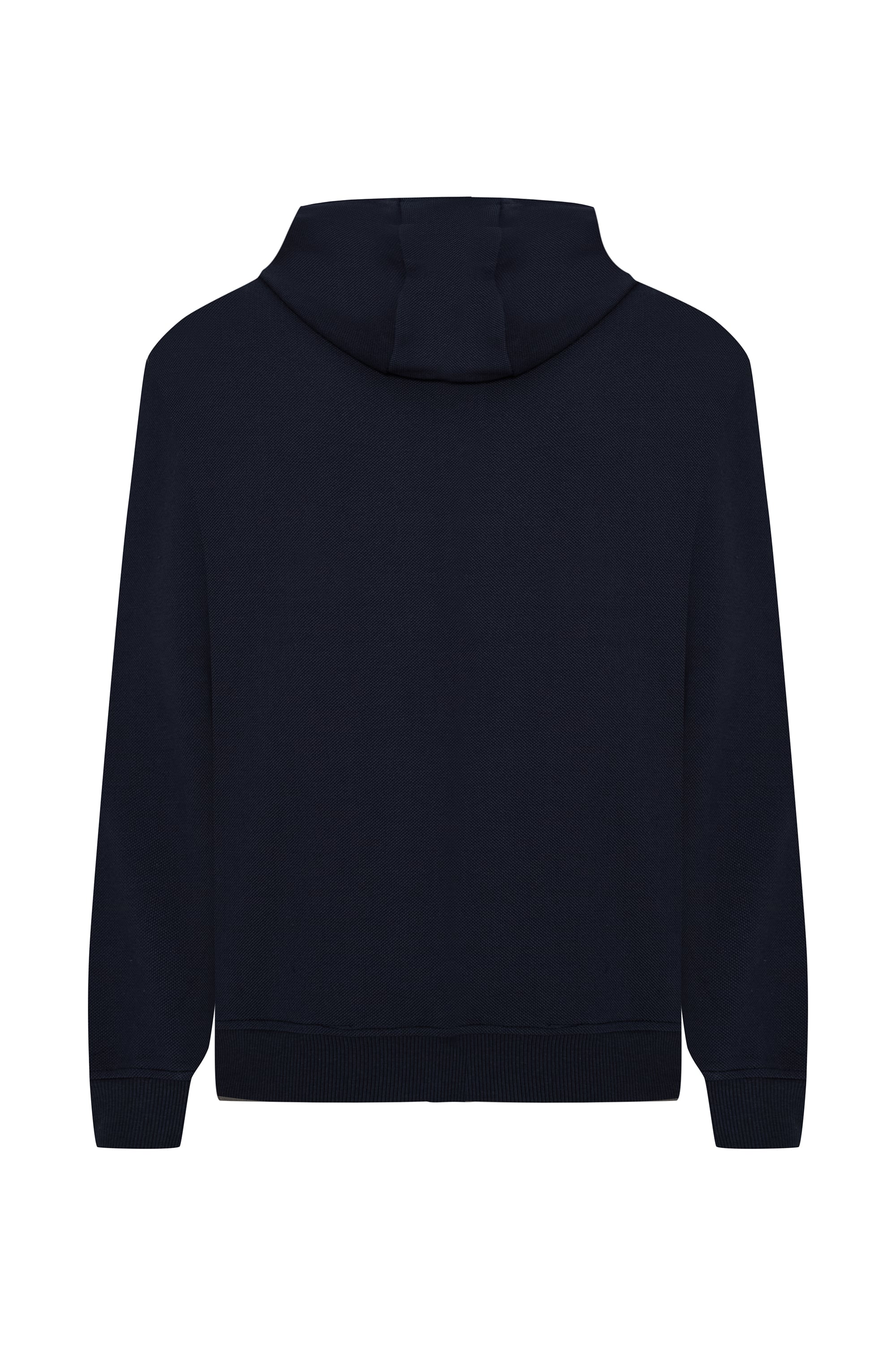 NAKIŞLI KAPÜŞONLU FERMUARLI SWEATSHIRT