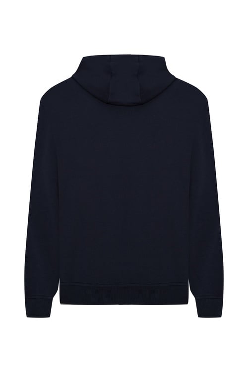  NAKIŞLI KAPÜŞONLU FERMUARLI SWEATSHIRT