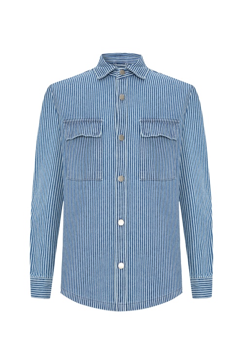  ÇİZGİLİ CEPLİ CASUAL CEKET