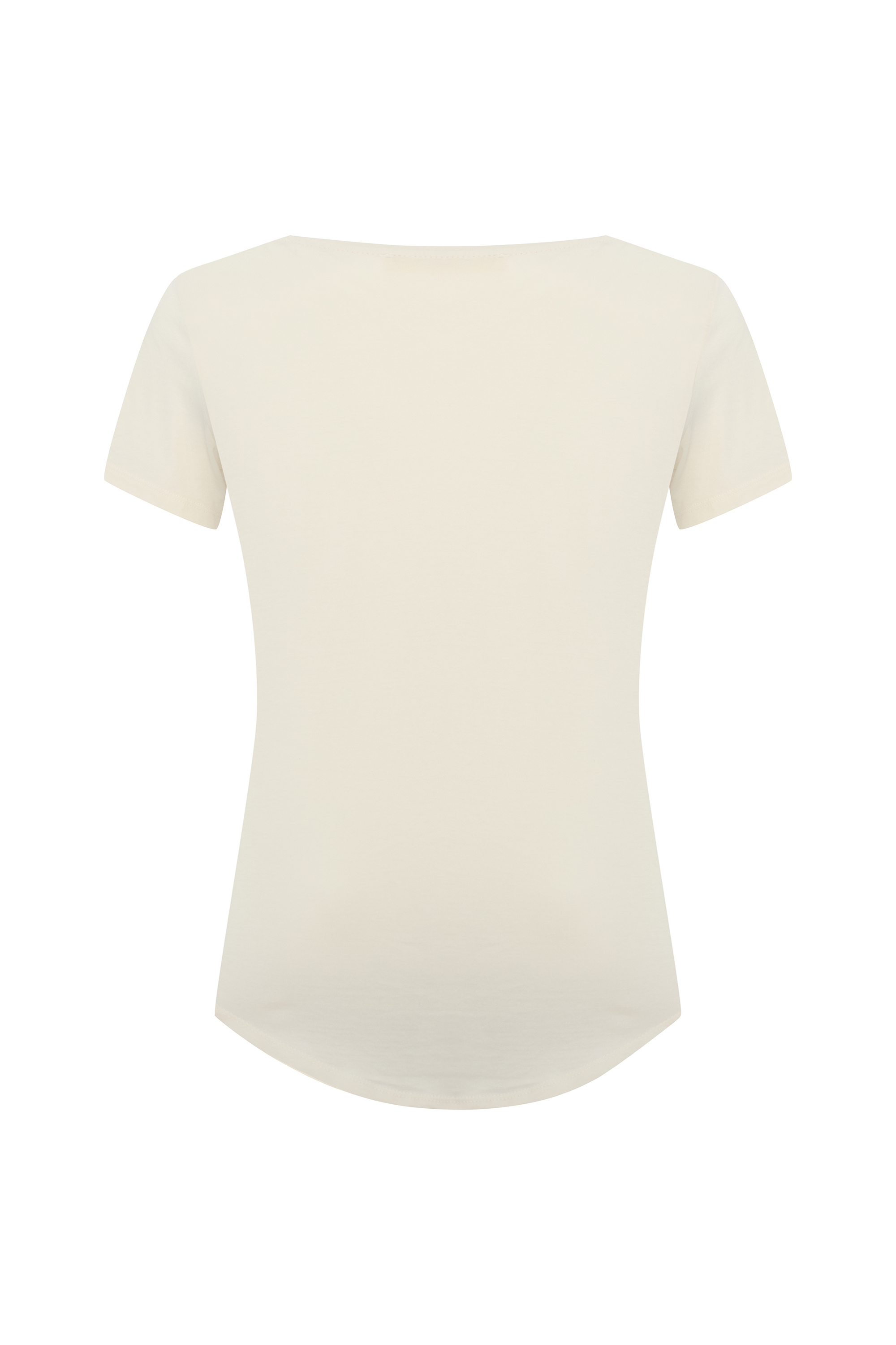 BASKILI BİSİKLET YAKA KISA KOLLU T-SHIRT